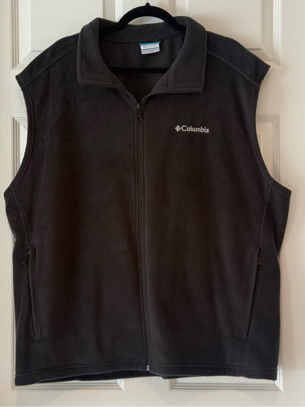Columbia Black Fleece Zip-Up Vest - XXL